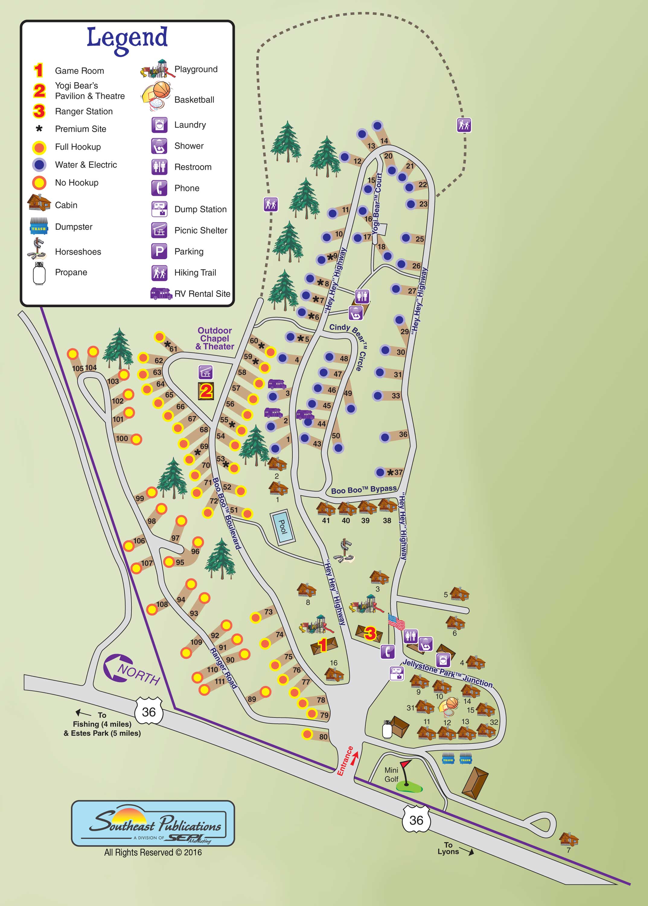 Jellystone Park Map
